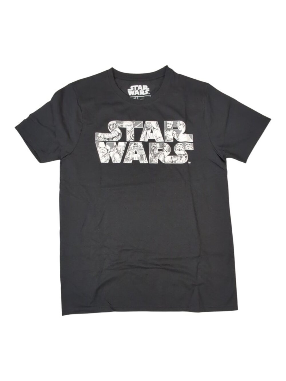 Star Wars Character Logo Spellout NWT Graphic Print T-shirt Size Medium